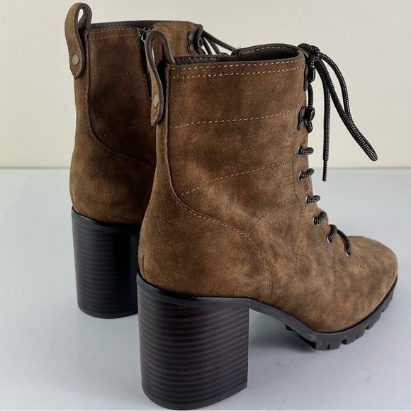 NEW PAIGE BROWN SUEDE ANKLE BOOTS - Picture 4 of 12